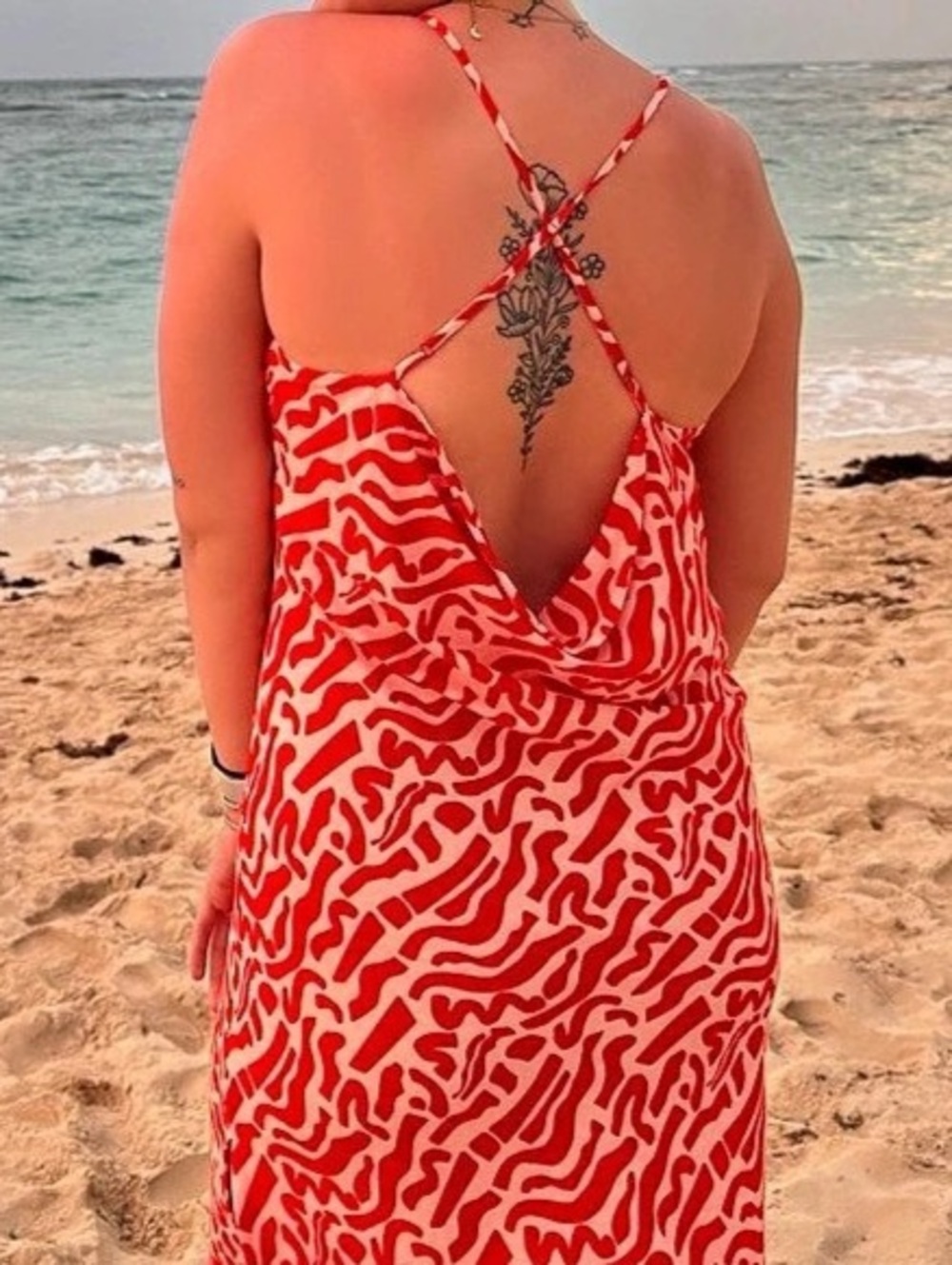 band of the free red maxi dress